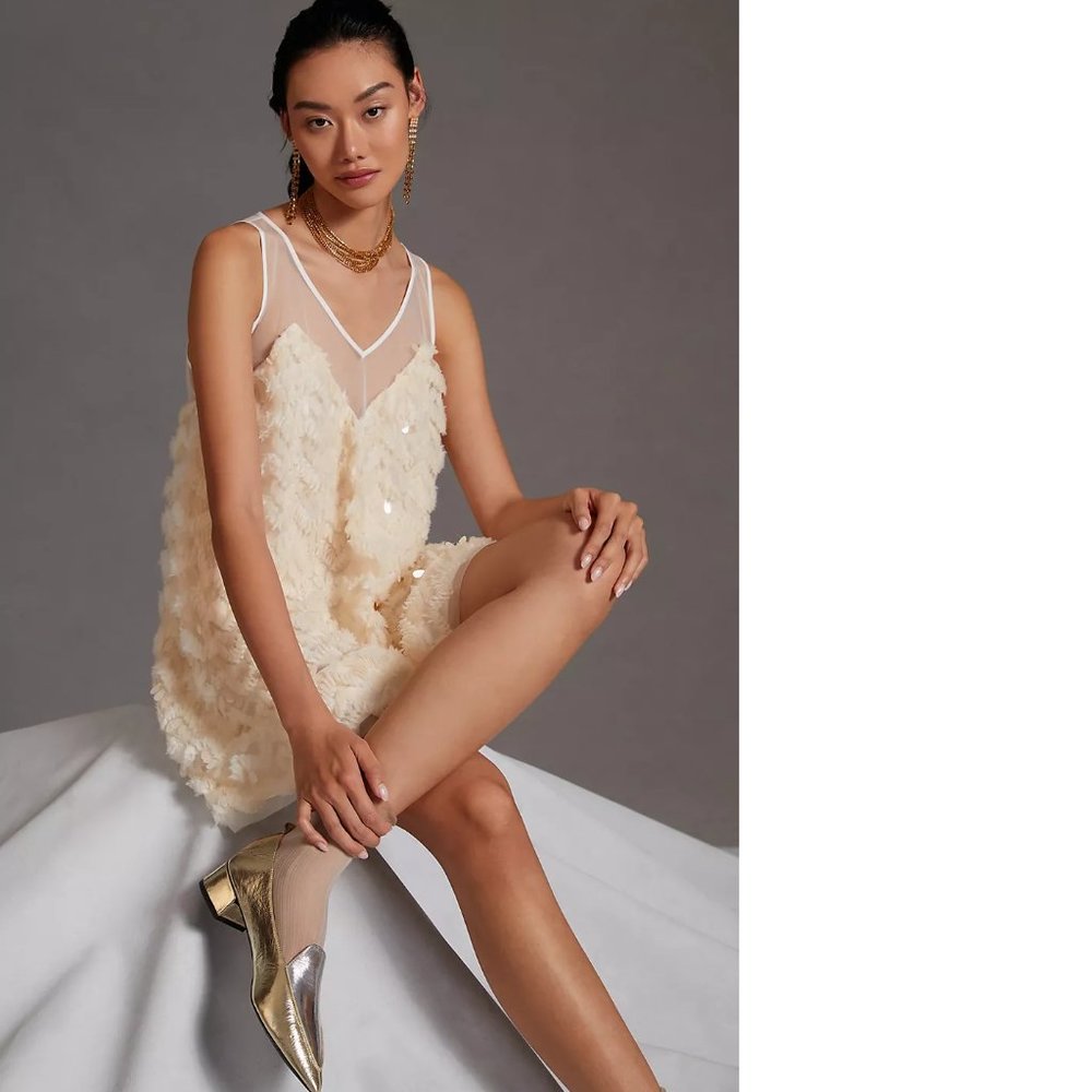 NWT Textured Sequin Mini Dress from Anthropologie